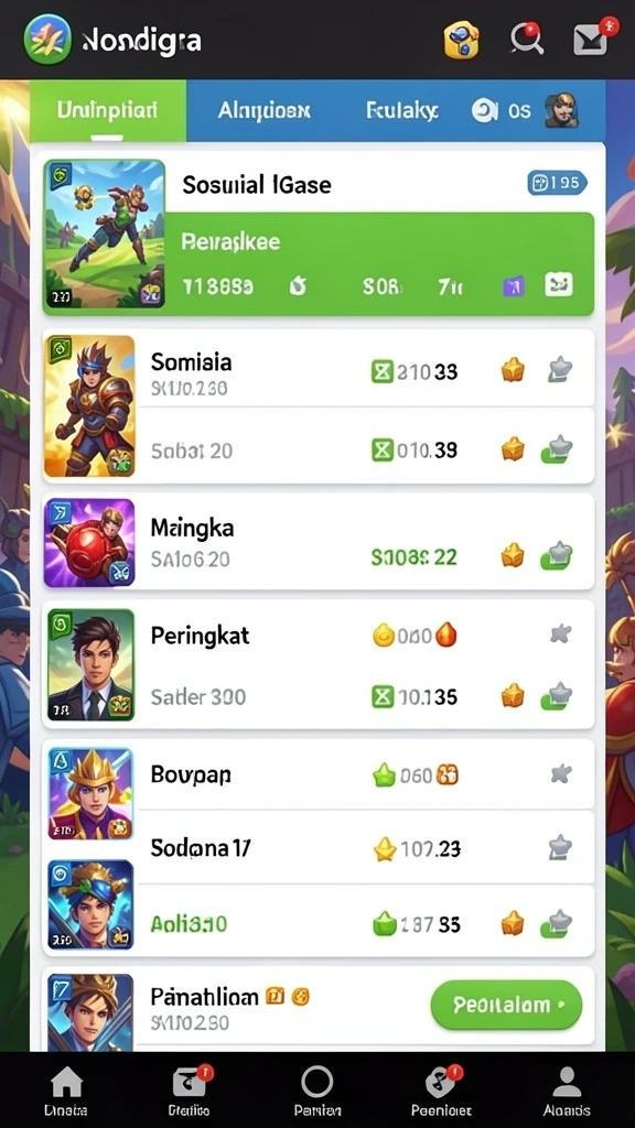 gadunslot - Screenshot menunjukkan layar utama GADUNSLOT dengan berbagai pilihan permainan.