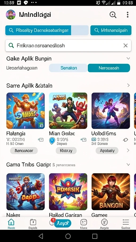sedaptogel - Antarmuka pengguna yang sederhana dan bersih.